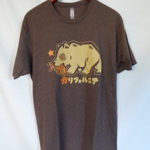 RETIRED SUMOFISH BRAND MENS JAPANESE CALIFORNIA BROWN BEAR T SHIRT (NEW) LARGE